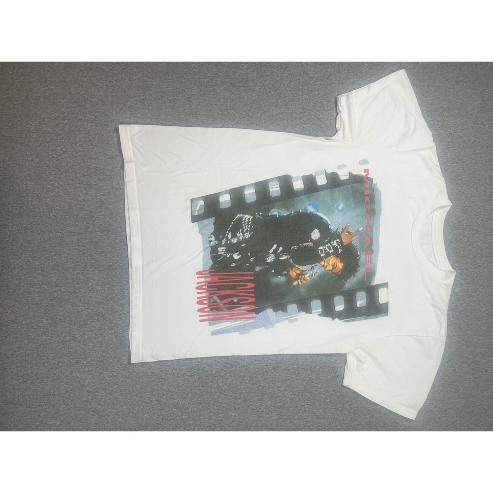 Michael Jackson Bad Tour 88 T-Shirt Mens M White Good Vintage Graphic Tee